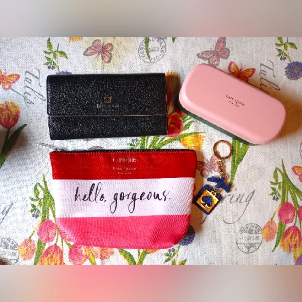 Take All 4 Kate Spade Bundle GUC💖Wallet, pouch, eyeglasses case and keychain 💖